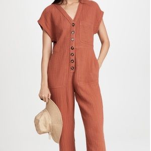 Madewell Lightspun Cap-Sleeve Jumpsuit